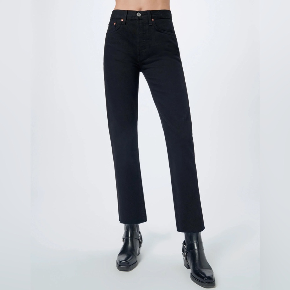 RE/DONE High Rise Stove Pipe Jeans
